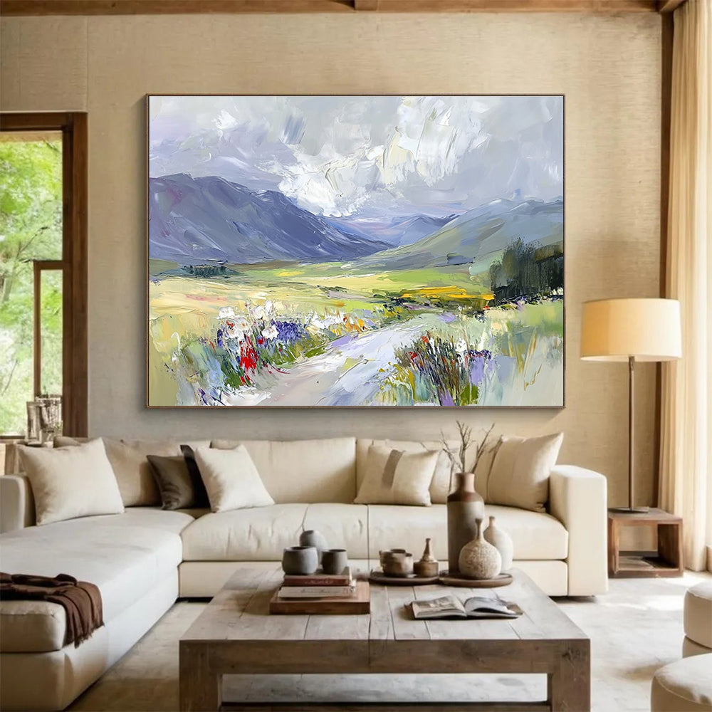 Impressionistic Valley Art for Nature Lover’s Bedroom & Countryside Retreat Lounge SC473
