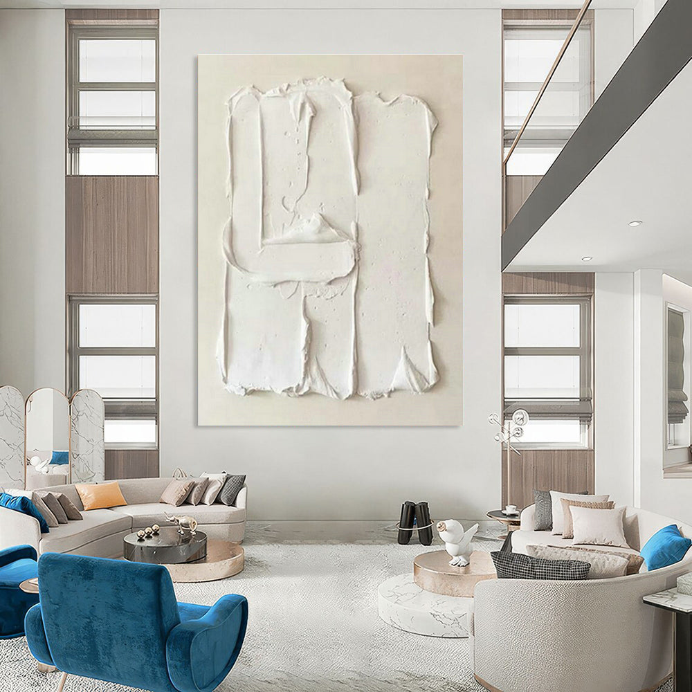 White 3D - Texture Art for Contemporary Home Gallery Wall Statements DLZ0238