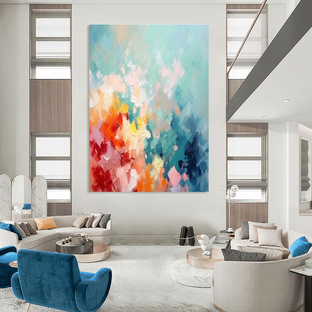 Colorful Abstract Art for Family - Friendly Community Center & Art - Loving Playroom DLZ1928