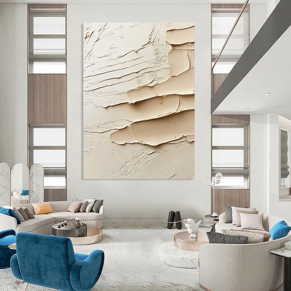 Beige Textured Layers for Minimalist Bedroom & Neutral - Toned Office STSC1284
