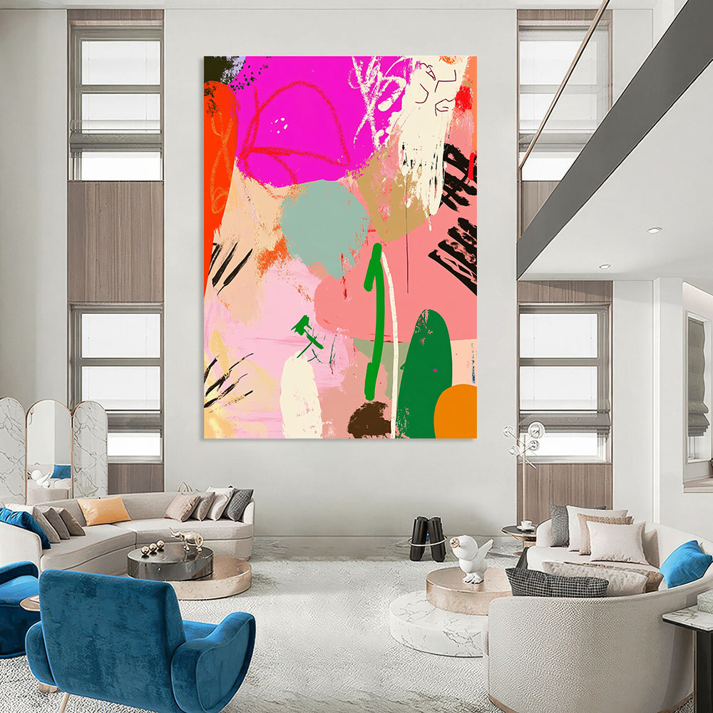 Colorful Graffiti - Style Abstract for Vibrant Art Café & Creative Studio STSC485