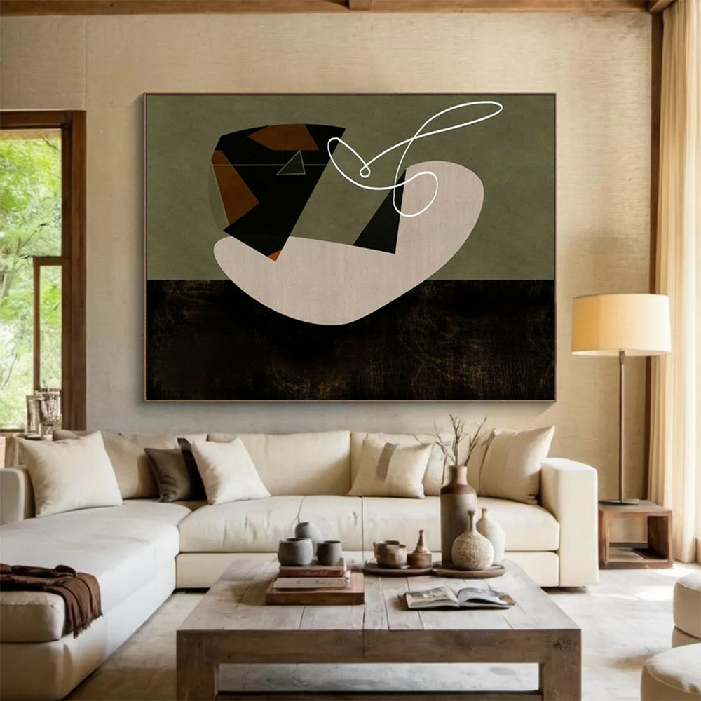 Geometric Line Abstract Art for Modern Office DLZ2746