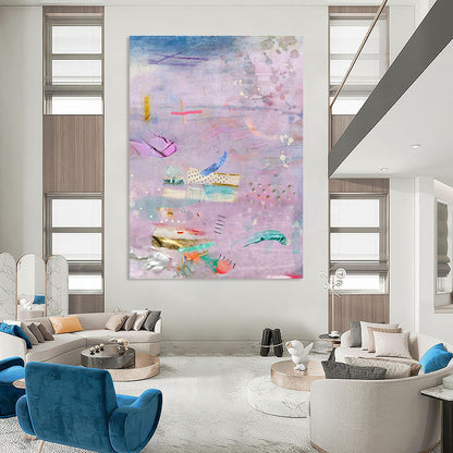Pink - Purple Collage Art for Feminine Fashion Store Displays DLZ0144