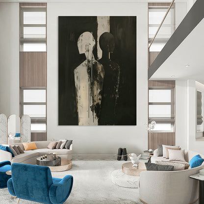 Black - White Figure Silhouette Art for Living Room & Hallway DLZ0422