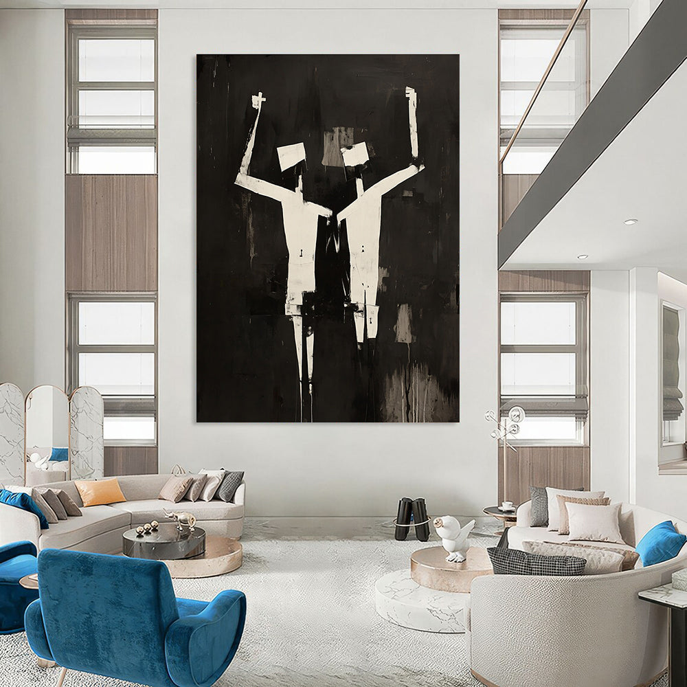 Black and White Figures for Urban Art Space & Modern Gym STSC1145