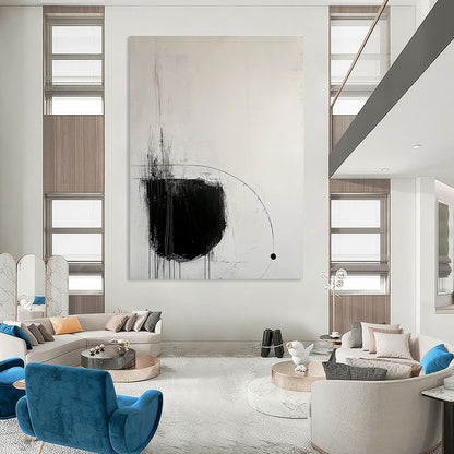 Black and White Abstract Shapes for Modern Office & Contemporary Art Gallery STSC520