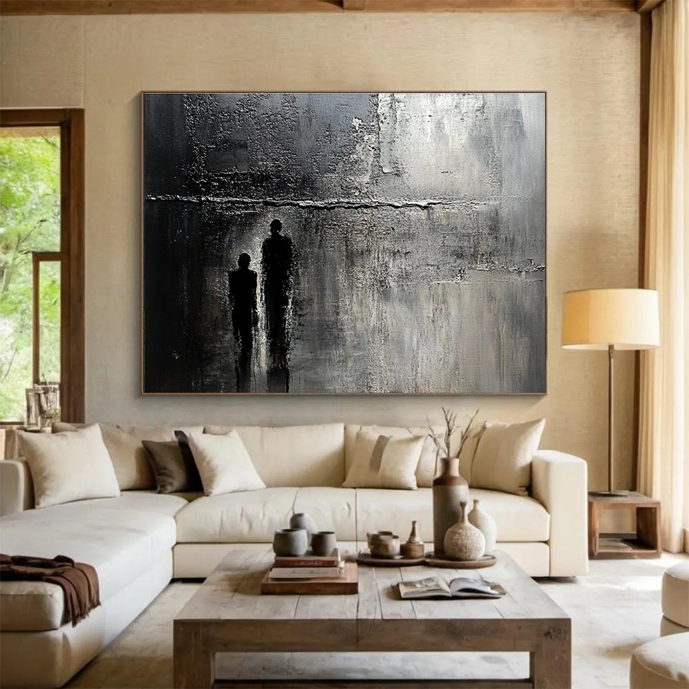 Silhouette in the Night Art for Mystery - Themed Library & Contemporary Home Office SC446
