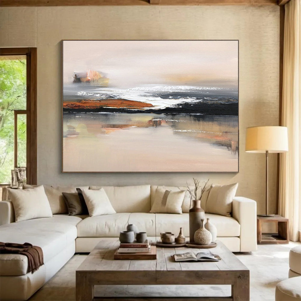 Minimalist Coastal Art for Beach House Bedroom Accent Walls DLZ3298