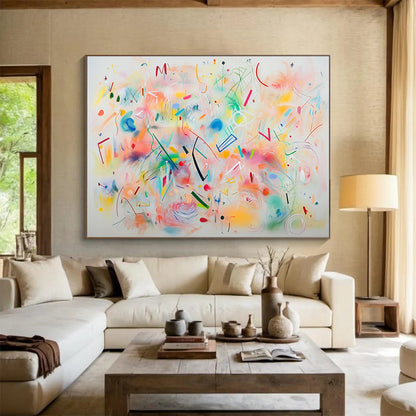Whimsical Abstract Forms Art for Creative Playroom & Bohemian - Style Café SC476