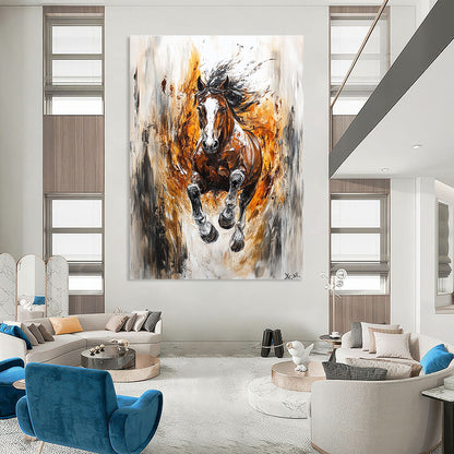 Dynamic Galloping Horse Art for Equestrian - Themed Home Gym & Bold Entryway STSC1368