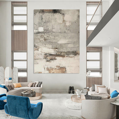 Gray - White - Brown Textured Art II for Rustic Café & Art - Themed B&B DLZ1869