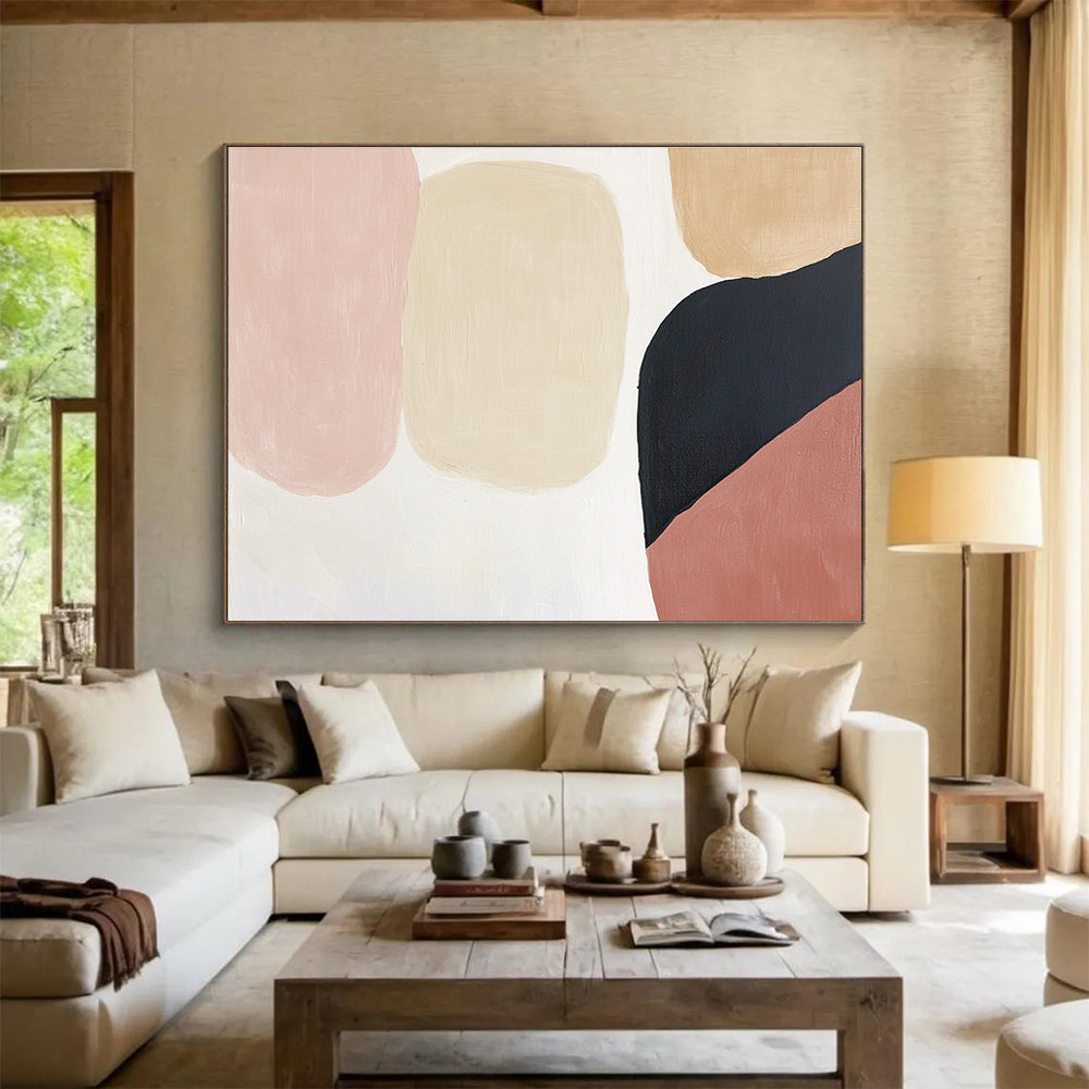 Pastel Shapes Abstract Art for Modern Nursery & Chic Home Office SC279