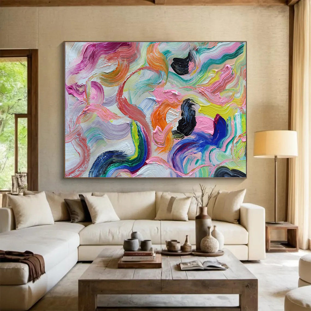 Colorful Fluid Abstract Art for Modern Art Gallery Pop - Up Shows DLZ2676