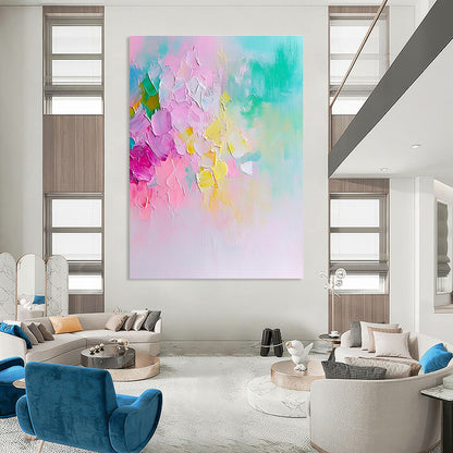 Colorful Textured Abstract for Vibrant Art Café & Bohemian Home Studio STSC442