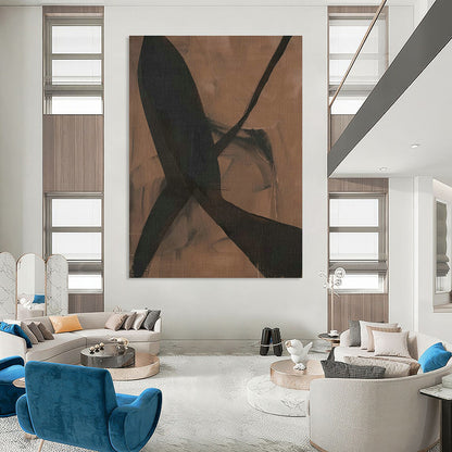 Brown - Based Black Pattern Art for Bedroom & Study DLZ0412