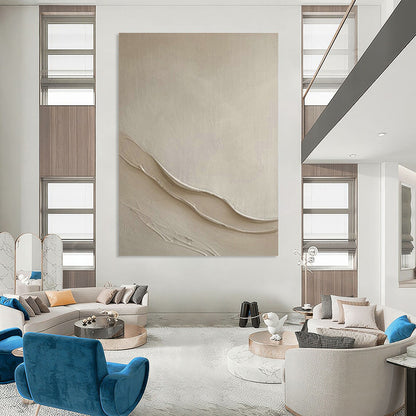 Textured Light Brown Art for Minimalist Home Office & Art Gallery Lounge DLZ1969
