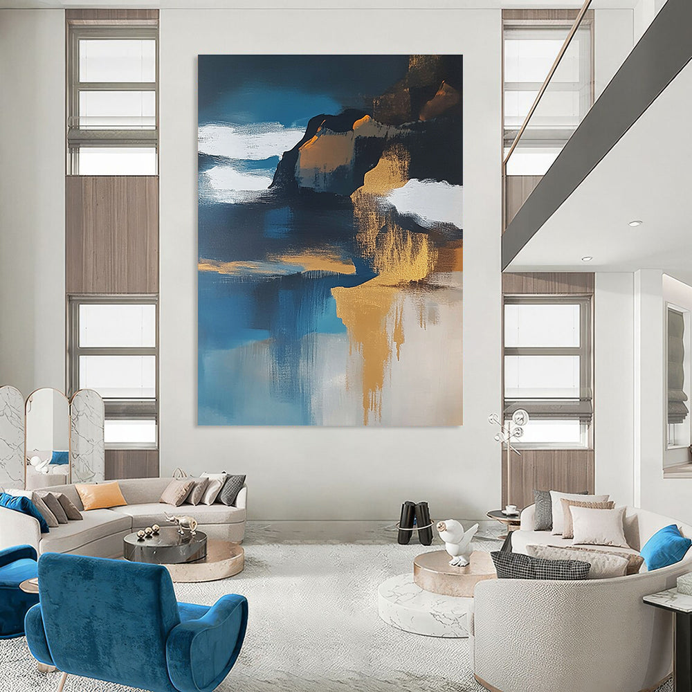 Abstract Coastal Cliff for Nautical - Themed Living Room & Beachside Café STSC651