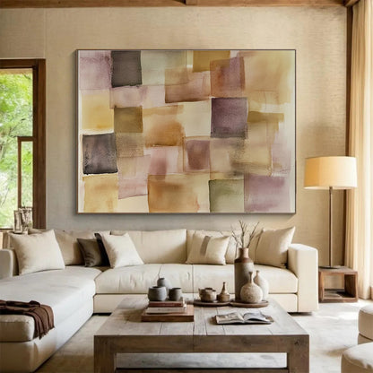 Warm Abstract Art for Bohemian Home & Artisan Café SC619