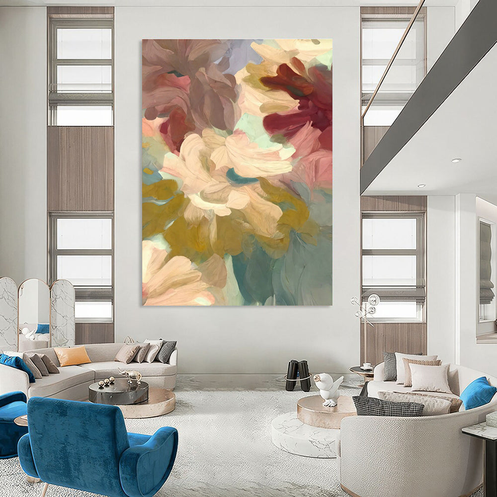 Soft Pastel Floral Art for Girls’ Bedroom & Light - Filled Café DLZ1360