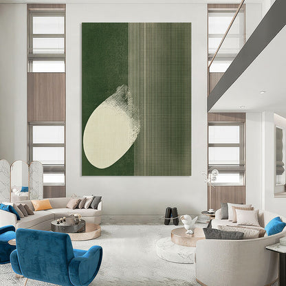 Abstract Green and White Art for Minimalist Home Office & Modern Art Studio STSC1037
