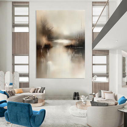Minimalist Lake Abstract Art for Modern Home & Art Gallery STSC078