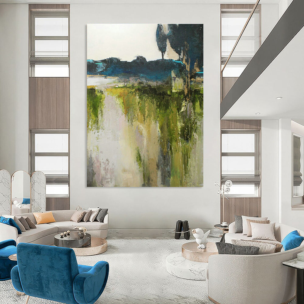 Impressionist Double Landscape Art for Lakeside Retreat & Art - Themed B&B DLZ1029