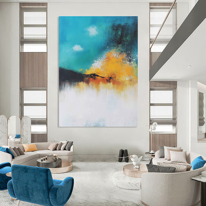 Colorful Abstract Sky and Field for Bohemian Bedroom & Creative Studio STSC643