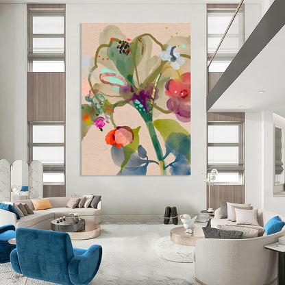 Colorful Floral Abstract Art for Garden - Themed Bridal Suite Lounges DLZ0083