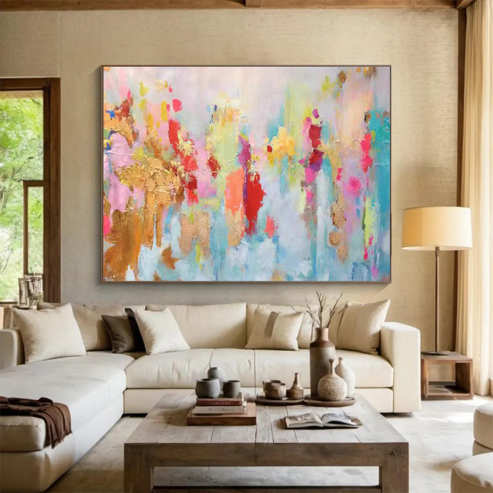 Dreamy Color Splash Abstract for Boho - Chic Bedroom DLZ3027