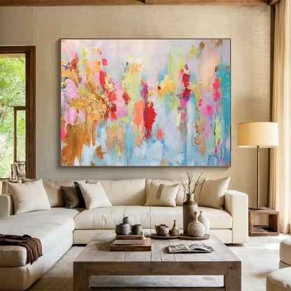 Dreamy Color Splash Abstract for Boho - Chic Bedroom DLZ3027