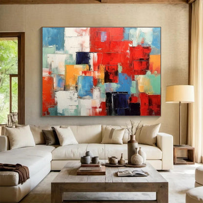 Colorful Geometric Abstract Art for Modern Living Room Centerpieces DLZ2661