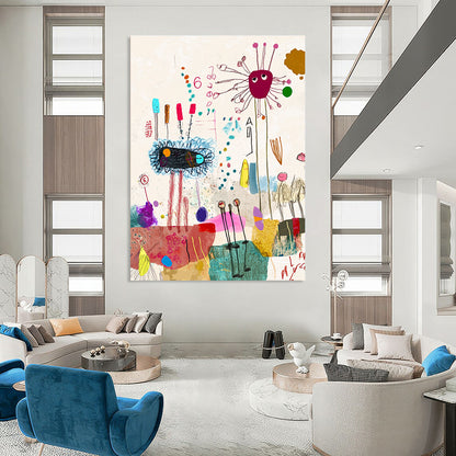 Whimsical Doodle - Like Art for Children’s Playroom & Quirky Café STSC971