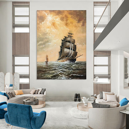 Sailing Ship Art for Nautical Museum & Coastal Home DLZ2349