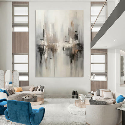 City Silhouette Abstract Art for Urban Home Den & Corporate Meeting Area DLZ1713