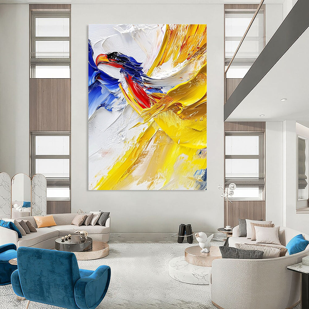 Colorful Abstract Bird for Vibrant Children’s Room & Art - Inspired Living Room STSC426