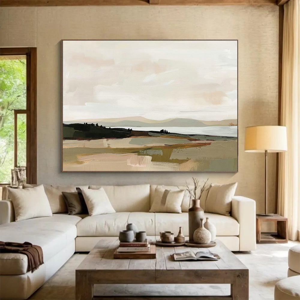 Minimalist Landscape Abstract Art for Scandinavian - Style Dining Areas DLZ2626