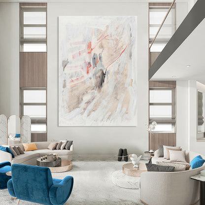 Soft Color Abstract Art for Minimalist Bedroom & Calming Yoga Studio DLZ2230