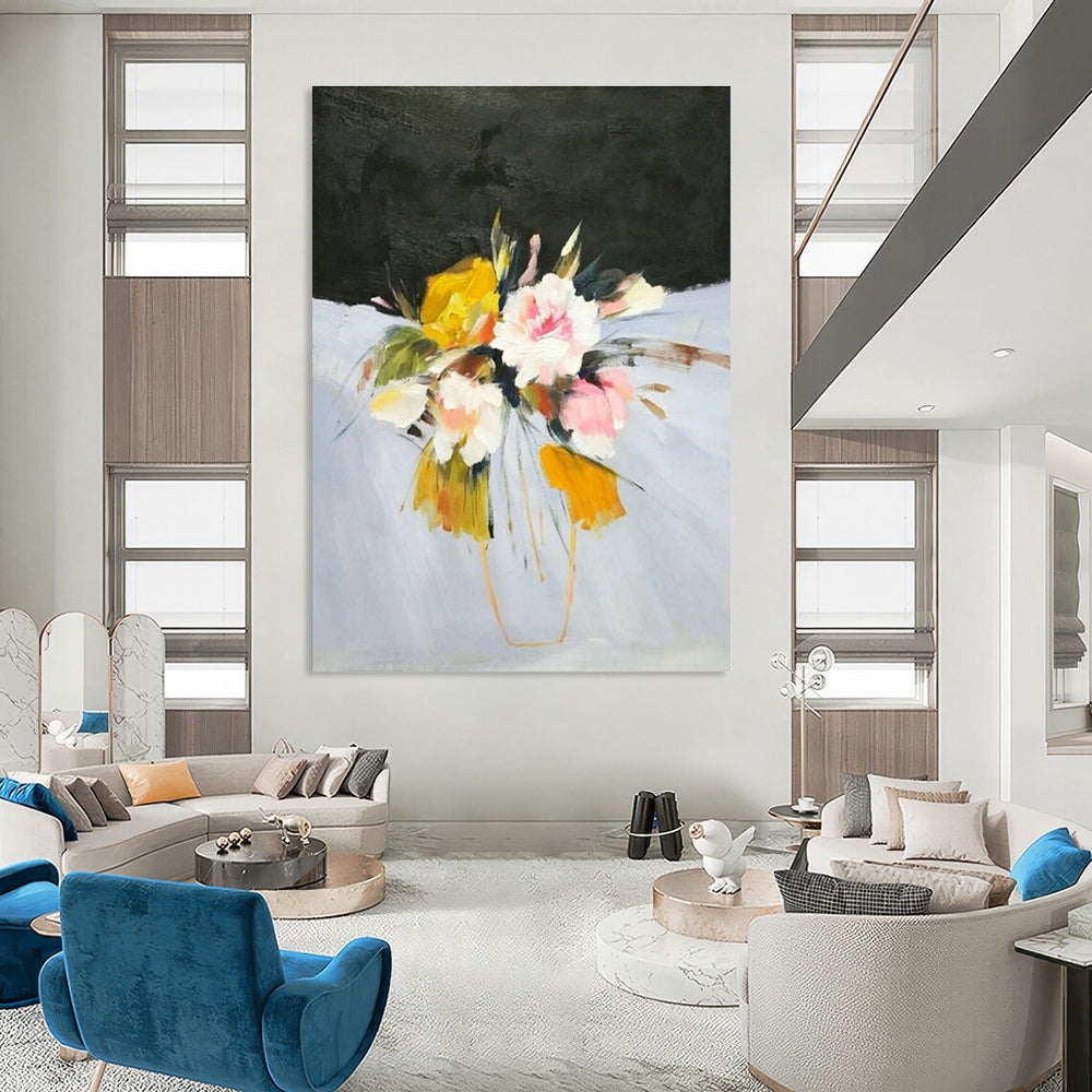 Expressive Flower Bouquet Art for Garden Café & Wedding Venue DLZ0626