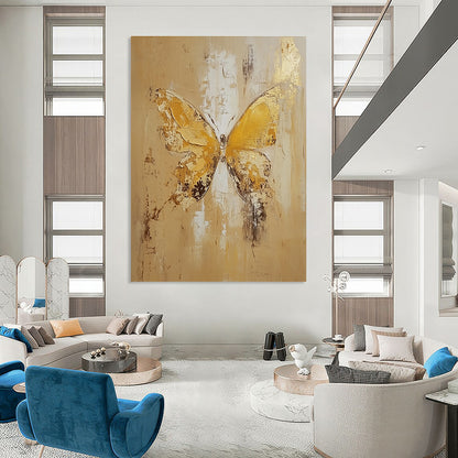 Textured Gold Butterfly for Elegant Bedroom & Sophisticated Living Room STSC252