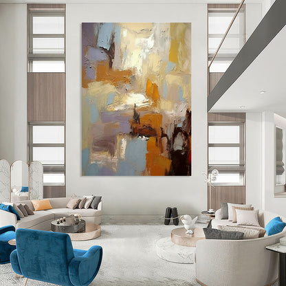 Soft Pastel Abstract Art for Scandinavian Bedroom & Calming Office Lounge DLZ1449