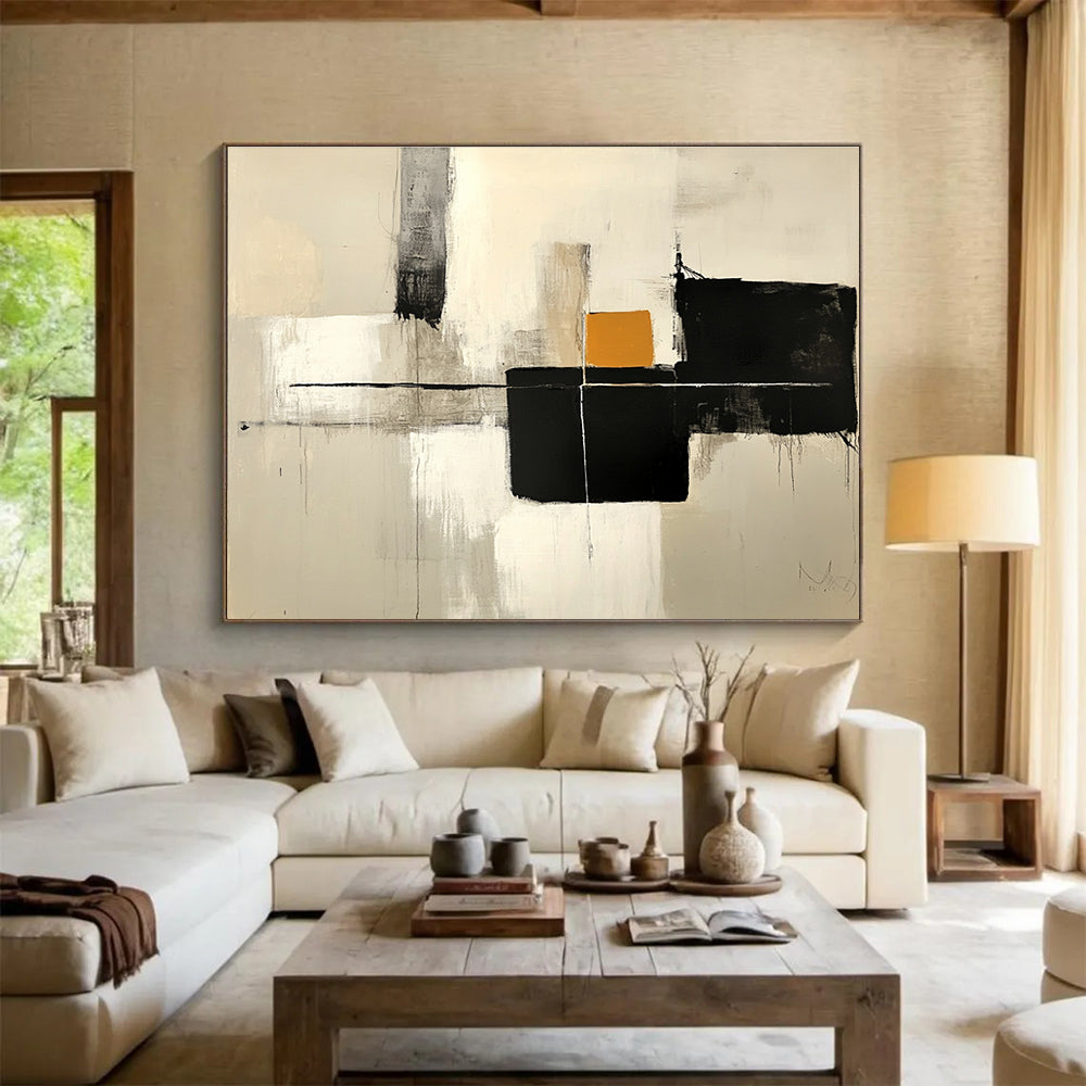 Minimalist Geometric Blocks Art for Architectural Firm & Scandinavian - Style Home SC503