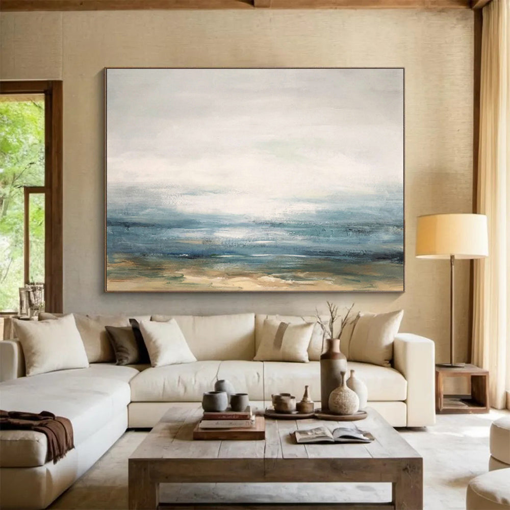 Sea View Abstract Art for Coastal Home Studies DLZ2558