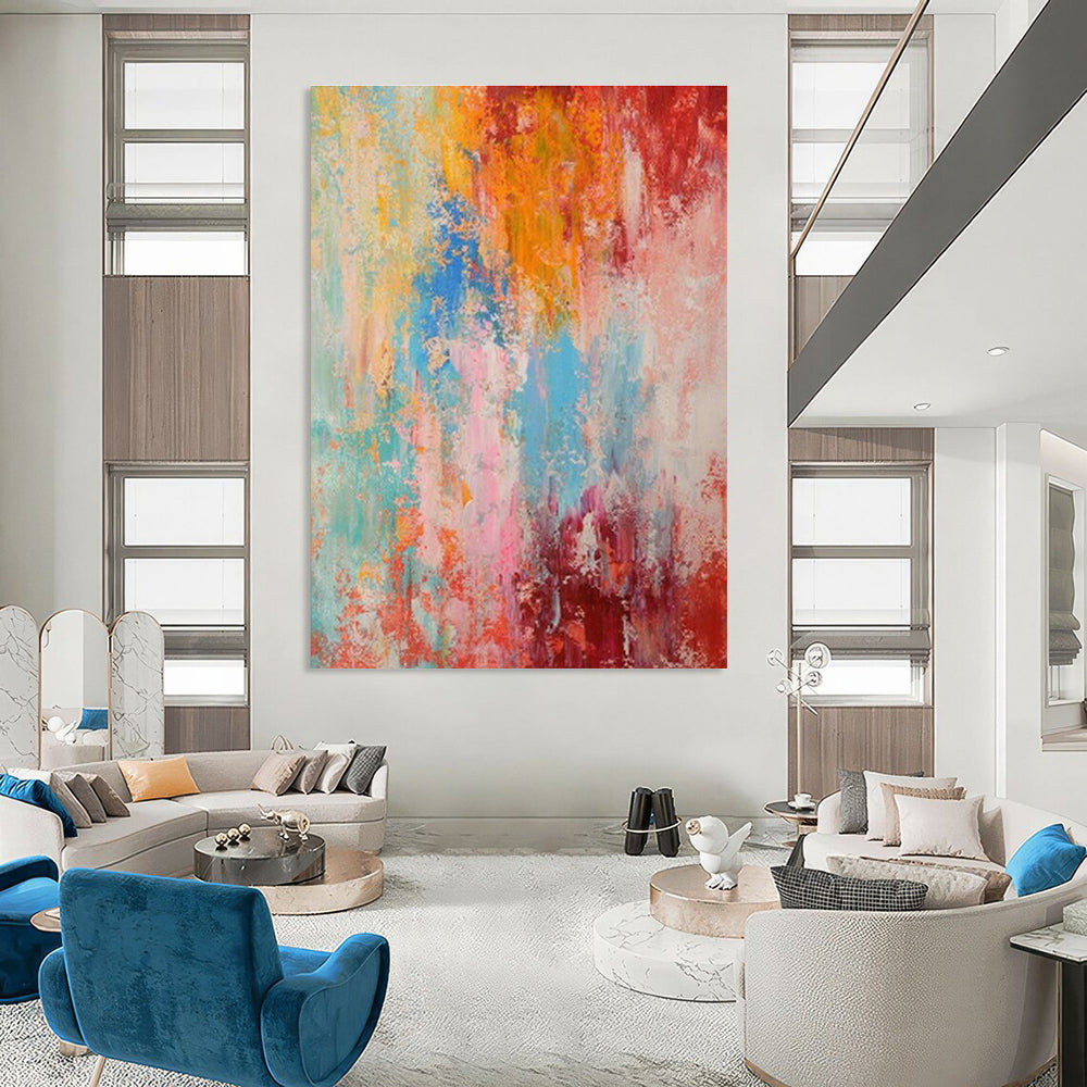 Colorful Abstract Art for Creative Café Communal Dining Walls DLZ0029
