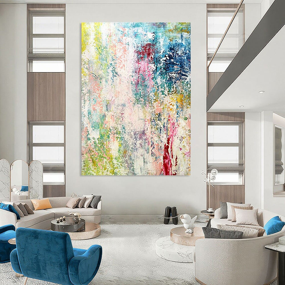 Colorful Pointillism Abstract Art for Art Gallery Exhibition Spaces DLZ0042