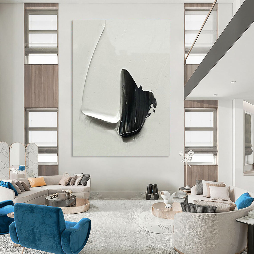 Minimal Black - White Form Art for Contemporary Home & Design Studio DLZ2371