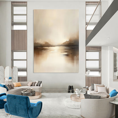 Soft - Toned Lake Serenity Art for Bedroom Retreat & Spa Lounge STSC091