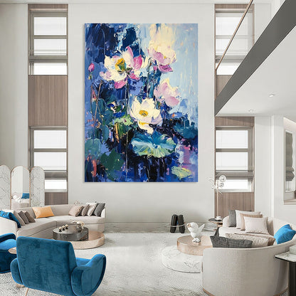 Impasto Lotus Flowers for Zen - Inspired Spa & Oriental - Style Home STSC190