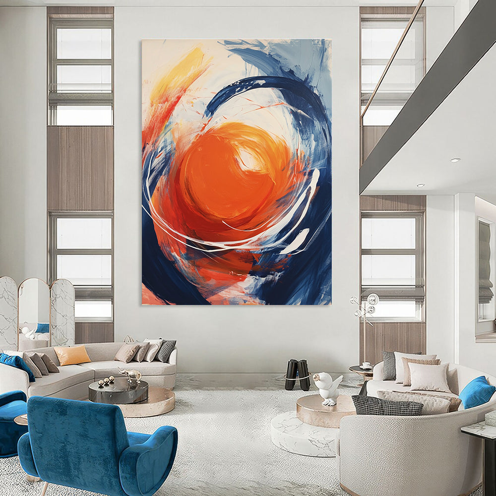 Dynamic Circular Abstract for Modern Living Room & Art - Centric Café STSC744