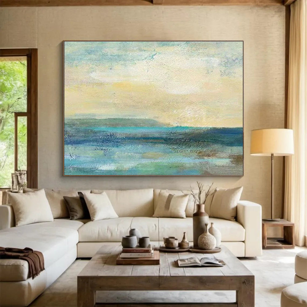 Light - Color Seaside Abstract Art for Relaxing Beach House DLZ2819