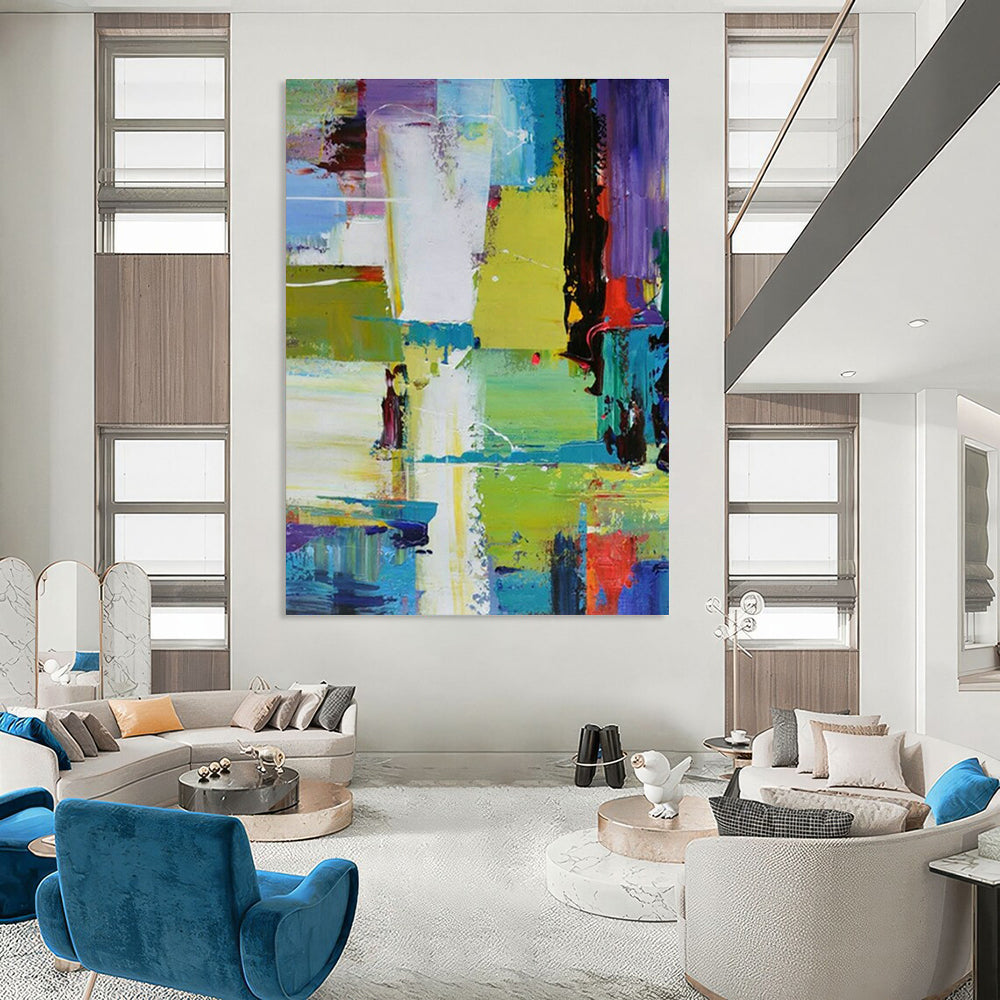 Colorful Geometric Abstract Art for Creative Studio & Trendy Café DLZ1783